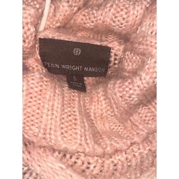 Beautiful FENN WRIGHT MANSON Women’s Turtleneck Sweater Size S Peach Cream Green - Picture 10 of 12